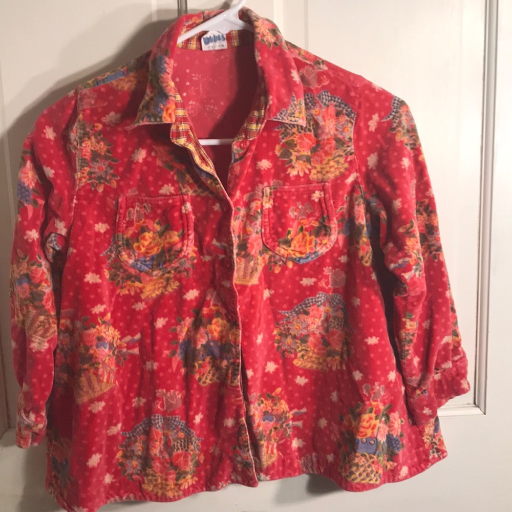 Girls’ Oilily velvet overshirt/jacket